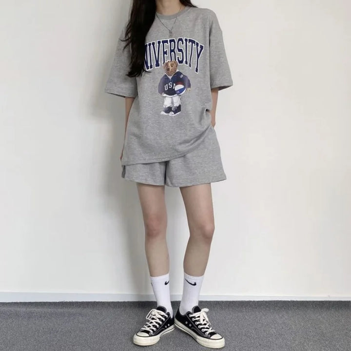 Summer Short Set for Women – Leni-Light grey-S-State of Style