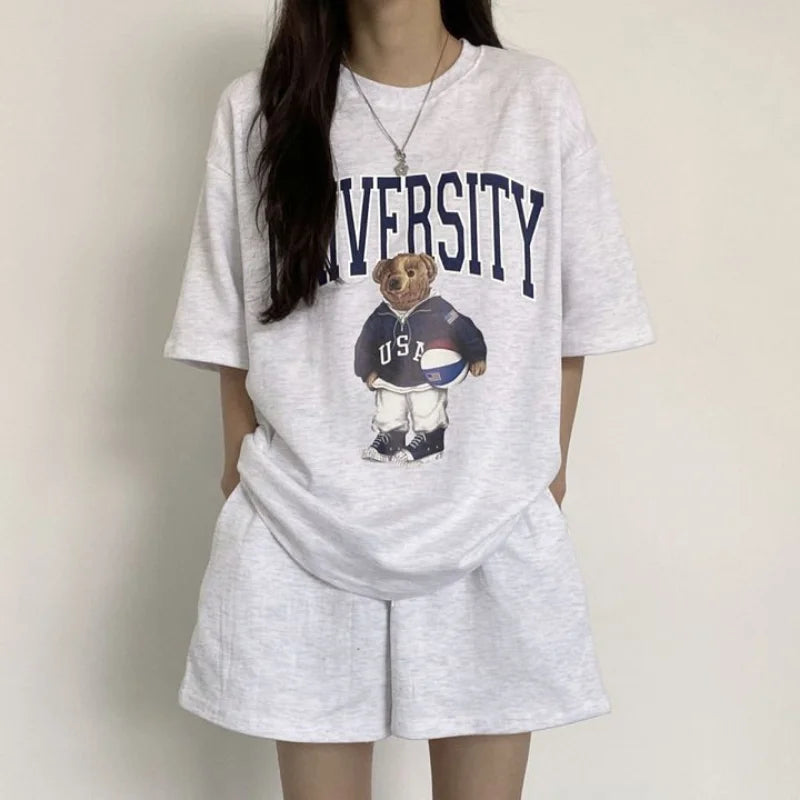 Summer Short Set for Women – Leni-Light grey-S-State of Style
