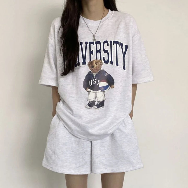 Summer Short Set for Women – Leni-Light grey-S-State of Style