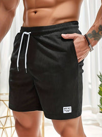 Summer shorts with stripes for men – Tarek-Black-S-State of Style