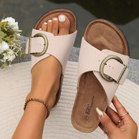 Summer women’s cork sandals with buckle – Karla-Khaki-3-State of Style
