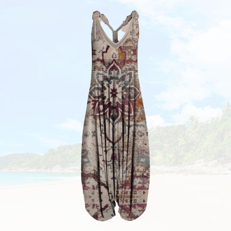 Summer Women's Jumpsuit with Loose Fit – Elenya-Multicoloured White-S-State of Style