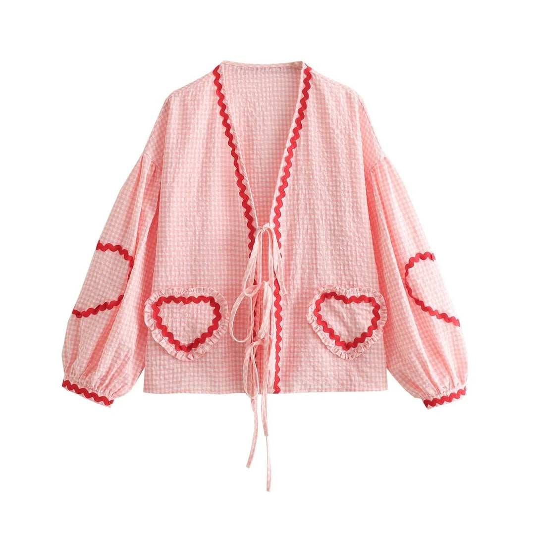 Summer women's top with a relaxed fit – Pia-Pink-S-State of Style