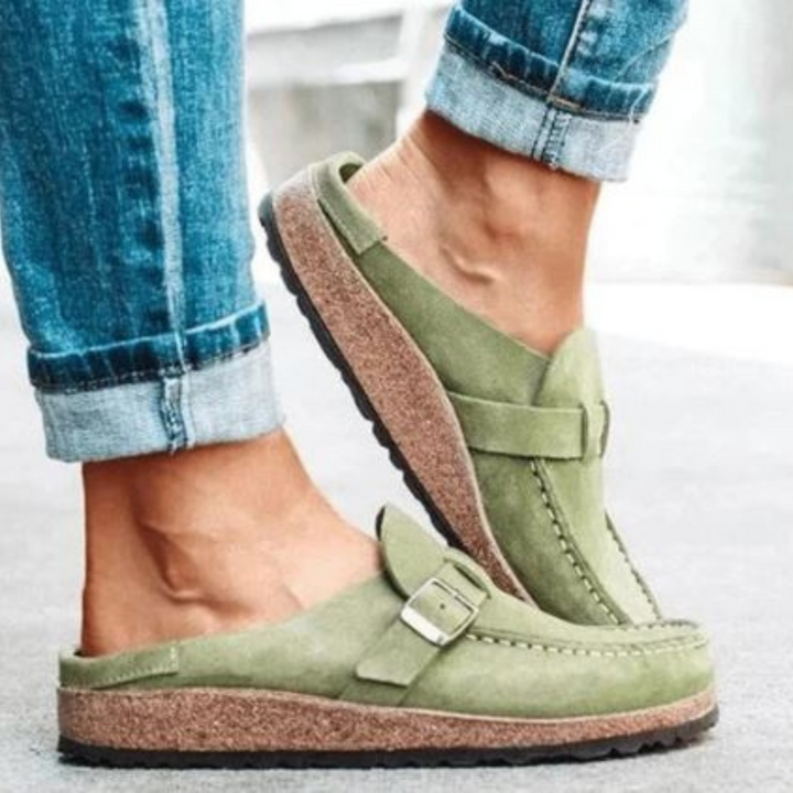 Sustainable comfort clogs in a retro style – Noelia-Green-3-State of Style