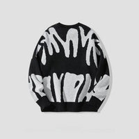 Sweater with Bold Abstract Pattern - Tobias-Grey-XS-State of Style