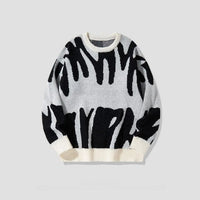 Sweater with Bold Abstract Pattern - Tobias-Grey-XS-State of Style