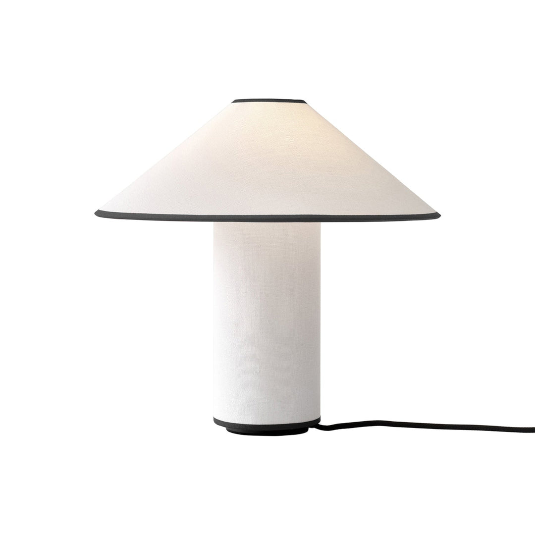 Table lamp with fabric shade – Lunara-Black+White-State of Style