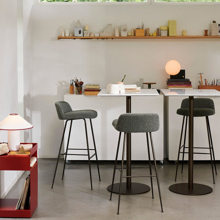 Table lamp with fabric shade – Lunara-Red+White-State of Style