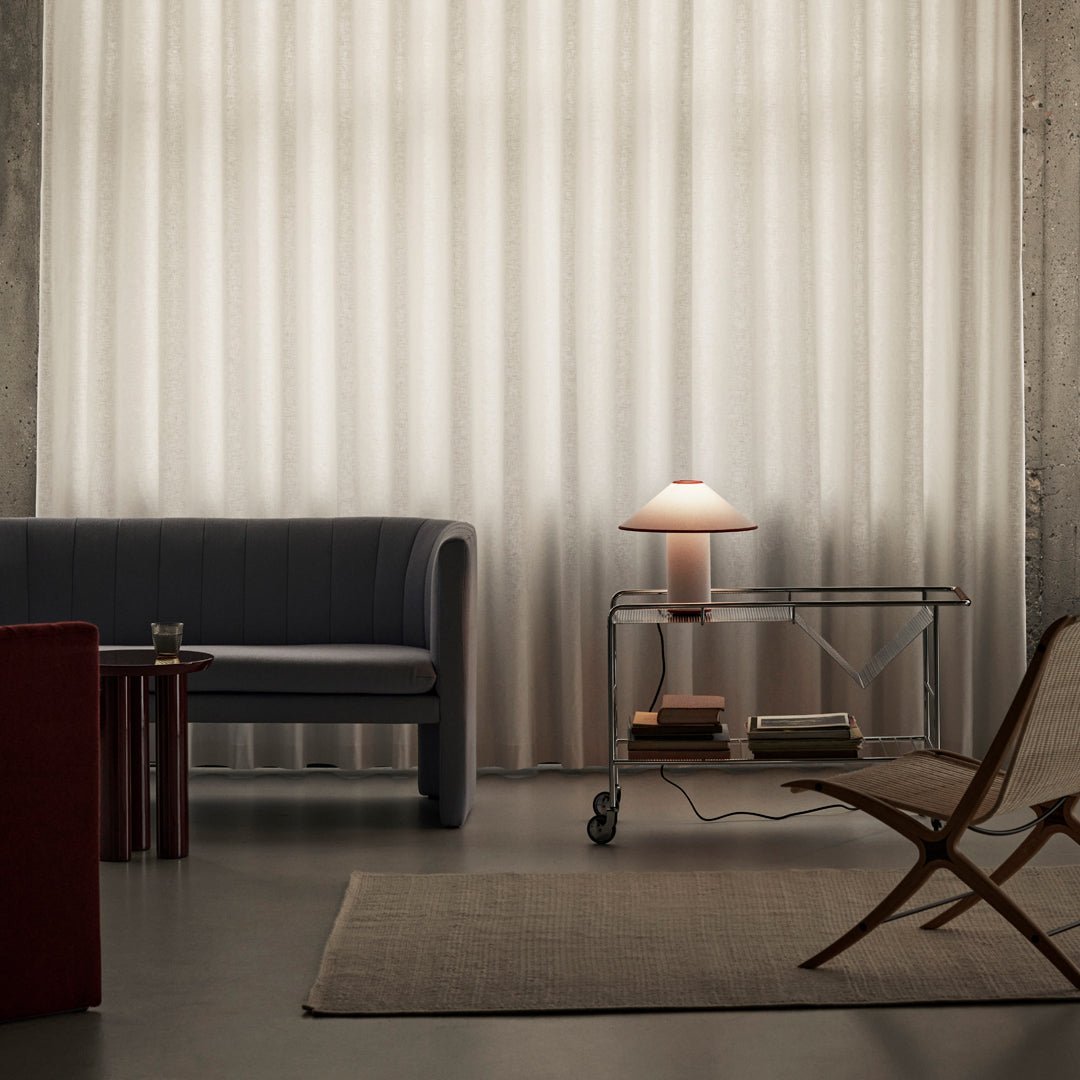 Table lamp with fabric shade – Lunara-Red+White-State of Style