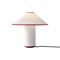 Table lamp with fabric shade – Lunara-Red+White-State of Style