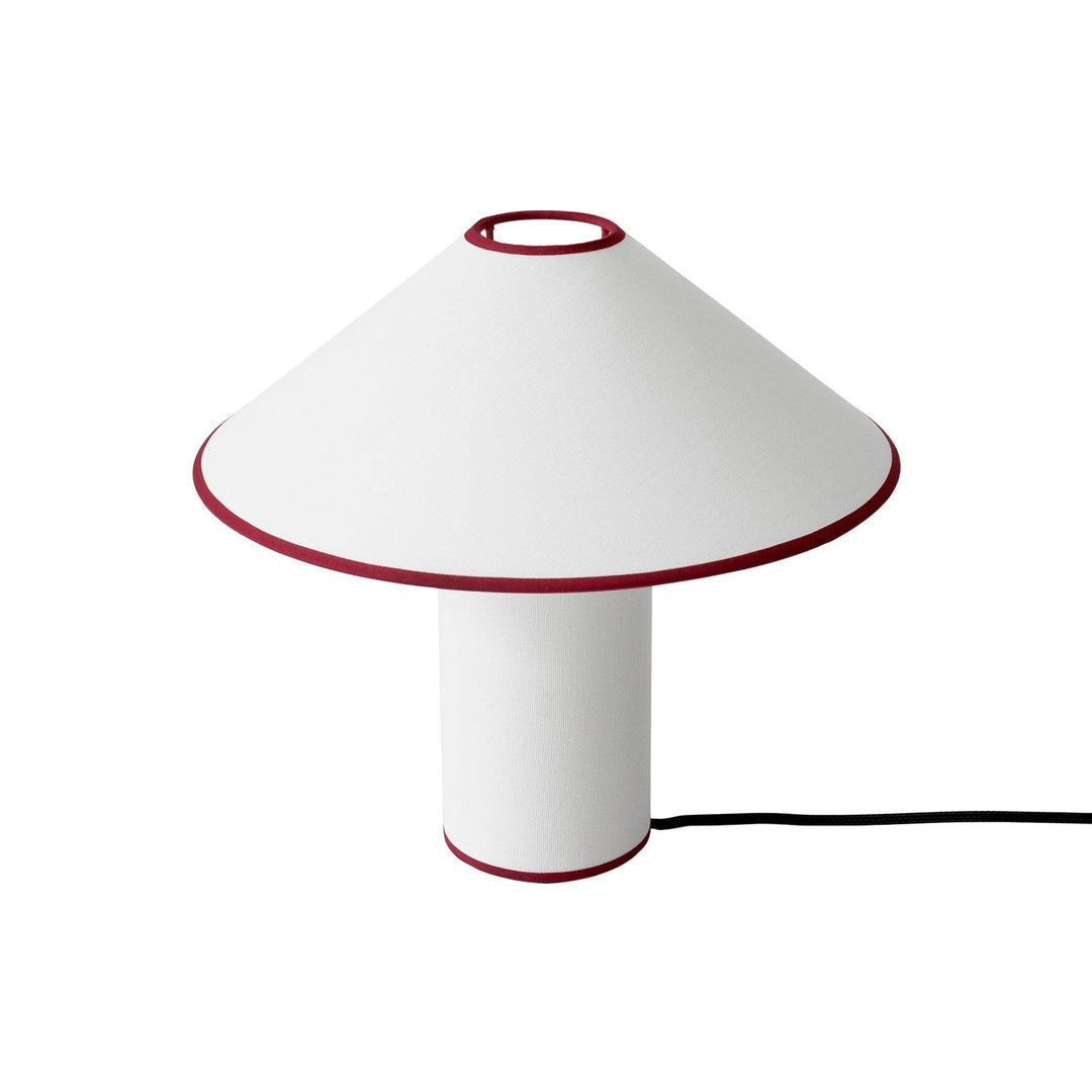 Table lamp with fabric shade – Lunara-Red+White-State of Style