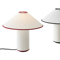 Table lamp with fabric shade – Lunara-Red+White-State of Style