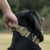Tactical Dog Collar with Handle - PowerGrip-Brown-M-State of Style