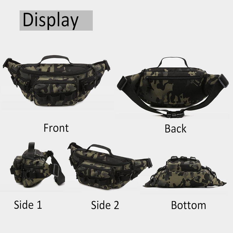 Tactical Waist Pack with Molle System and Multi-Pockets