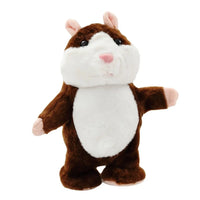 Talking and Walking Plush Toy - MagicTalk-Hamster - Dark brown-State of Style