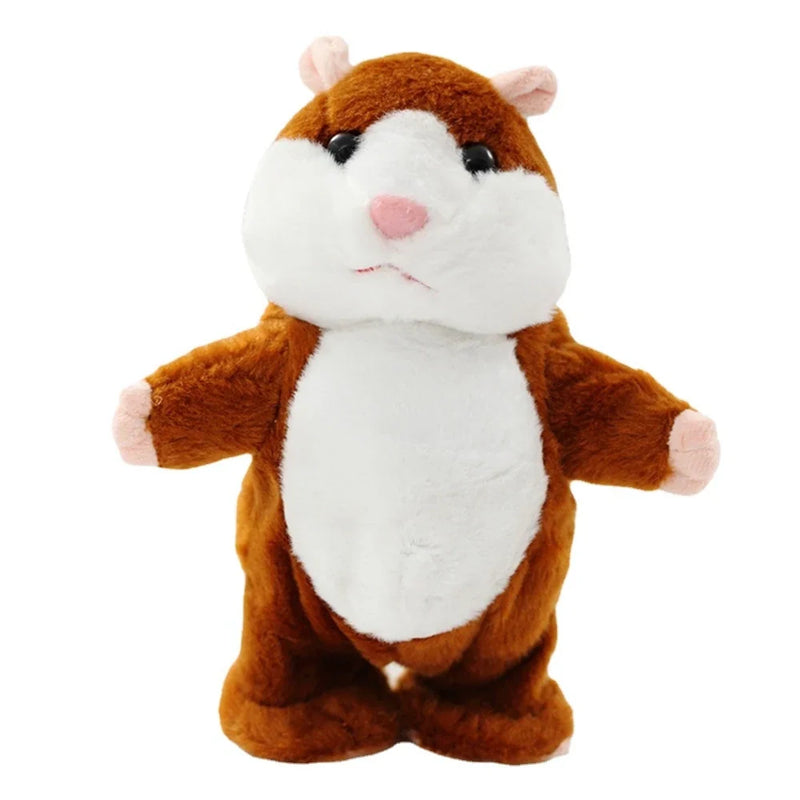 Talking and Walking Plush Toy - MagicTalk-Hamster - Light brown-State of Style