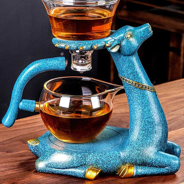 Tea Set with Innovative Magnetic Design - MagneticTeaSet-Blue Teapot-State of Style