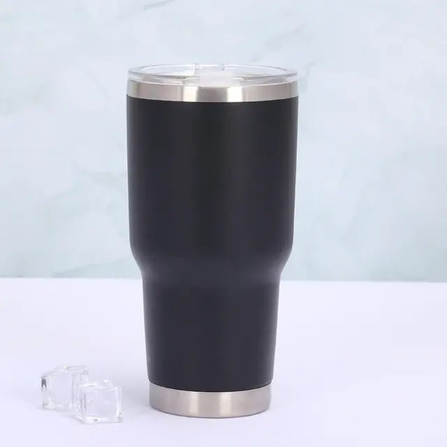 TempTraveler Insulated Travel Mug with Slide Lid-Black-State of Style