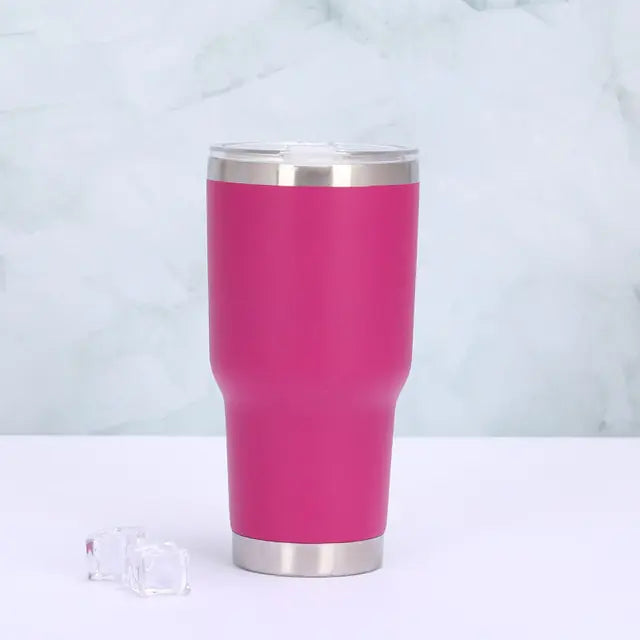 TempTraveler Insulated Travel Mug with Slide Lid-Bright Pink-State of Style