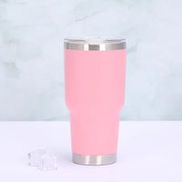 TempTraveler Insulated Travel Mug with Slide Lid-Pink-State of Style