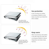 ThermaShield Poncho – Multifunctional Emergency and Insulation Blanket-Silver A-State of Style