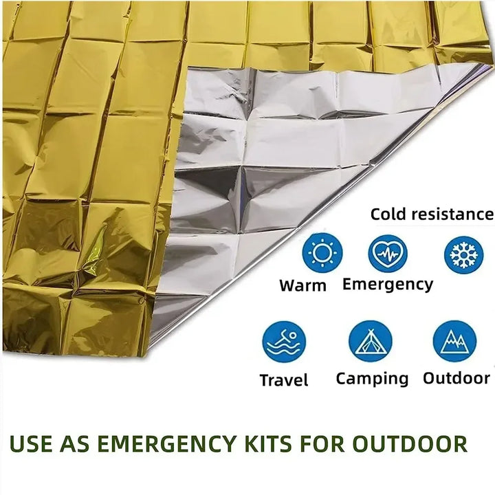 ThermaShield Poncho – Multifunctional Emergency and Insulation Blanket-Silver A-State of Style