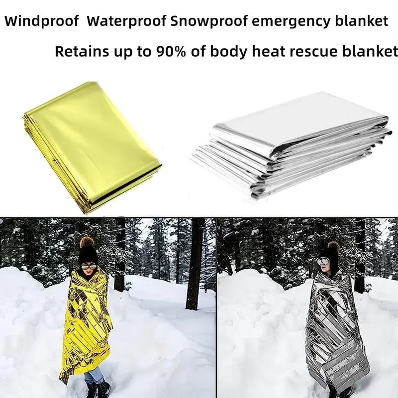 ThermaShield Poncho – Multifunctional Emergency and Insulation Blanket-Silver A-State of Style