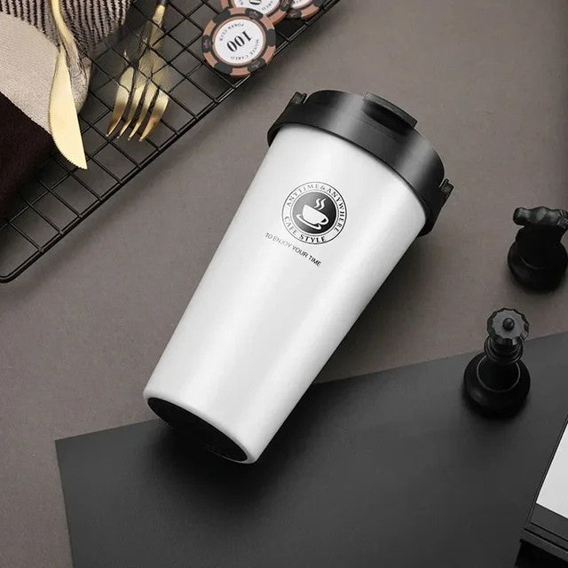 ThermaSip Travel Coffee Mug-White-State of Style