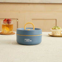 ThermoBox Multi-Layered Insulated Lunchbox with FREE Carry Bag-Small-Blue-State of Style