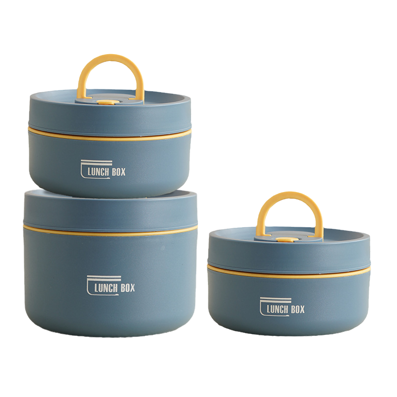 ThermoBox Multi-Layered Insulated Lunchbox with FREE Carry Bag-Small-Blue-State of Style