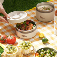 ThermoBox Multi-Layered Insulated Lunchbox with FREE Carry Bag-Small-Blue-State of Style