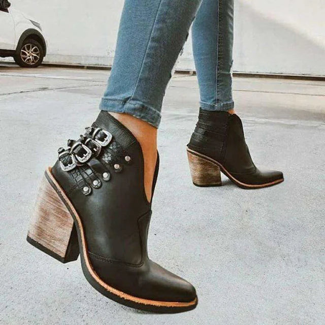 Ladies' Ankle Boots with Heel – Clara