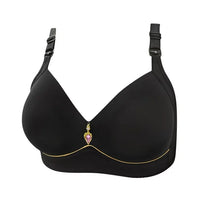 Thin-Cup Wireless Plus Size Bra - Comfortable All-Day Wear-Black-12-State of Style