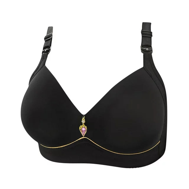 Thin-Cup Wireless Plus Size Bra - Comfortable All-Day Wear-Black-12-State of Style