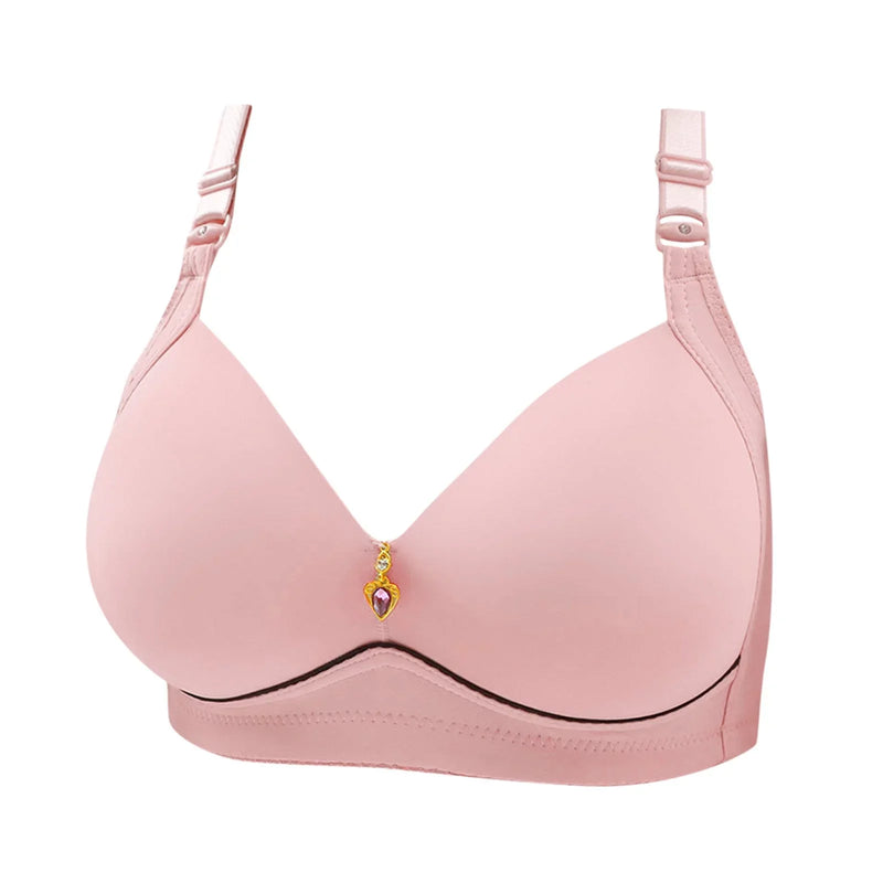 Thin-Cup Wireless Plus Size Bra - Comfortable All-Day Wear-Pink-12-State of Style