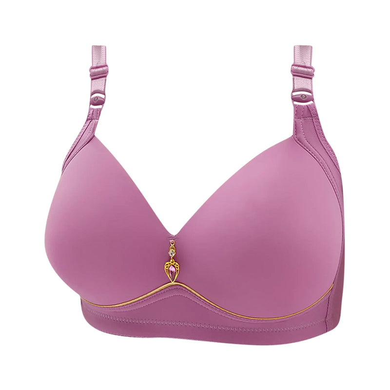 Thin-Cup Wireless Plus Size Bra - Comfortable All-Day Wear-Purple-12-State of Style