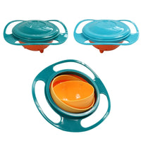 Tilt-Proof and Spill-Free Gyro Bowl - SpinSnack-Green-State of Style
