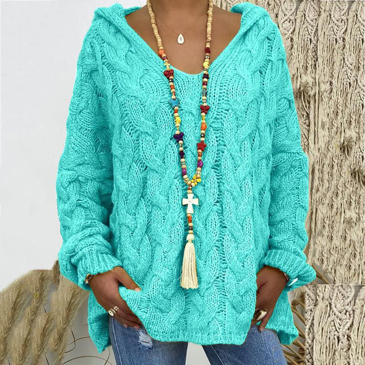 Timeless Cable Knit Jumper for Women – Maelle-Sea Blue-S-State of Style