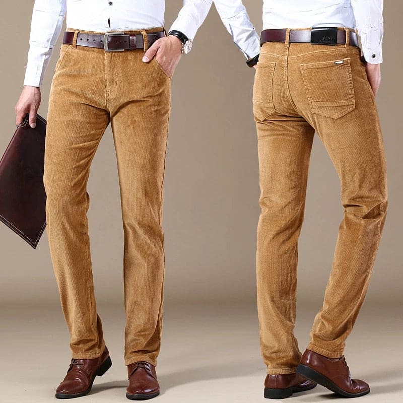 Timeless Corduroy Trousers for Men - Julian-Khaki-28-State of Style