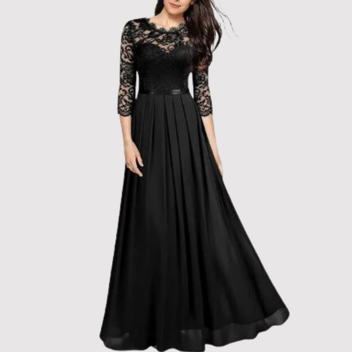 Timeless Maxi Evening Dress - Celeste-Black-S-State of Style