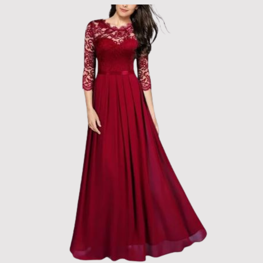 Timeless Maxi Evening Dress - Celeste-Burgundy-S-State of Style