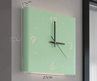 TimeLume Double-Sided Square Wall Clock with Lighting-White-State of Style