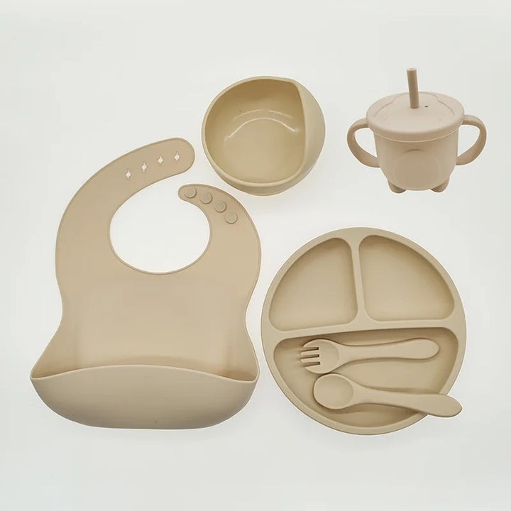TinyBites Silicone Feeding Set for Babies-Pink-State of Style