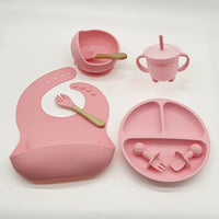 TinyBites Silicone Feeding Set for Babies-Pink-State of Style