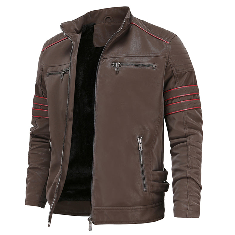 Titanium Rogue Leather Jacket - Hugh-Brown-S-State of Style