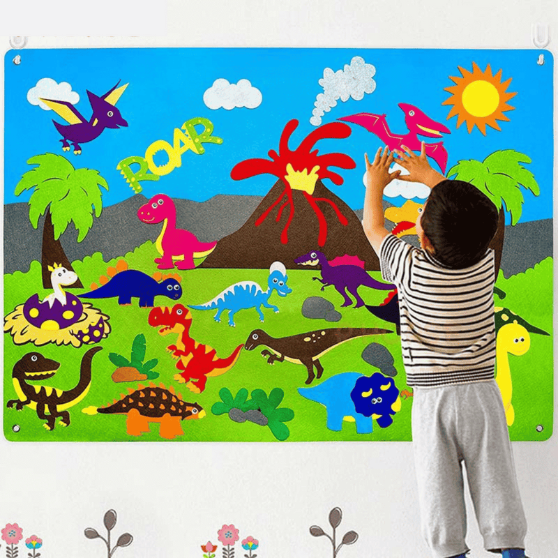 Toddler Felt Playboard - FeltAdventure-Dinosaurs-State of Style