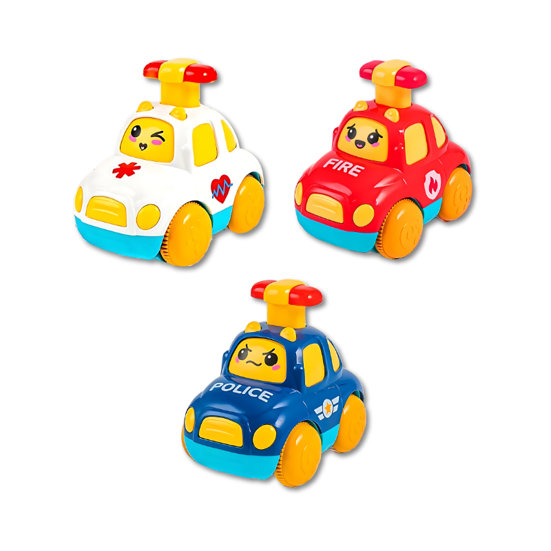 Toddler Rescue Toy Cars - TurboTrekker-3-Pack-State of Style