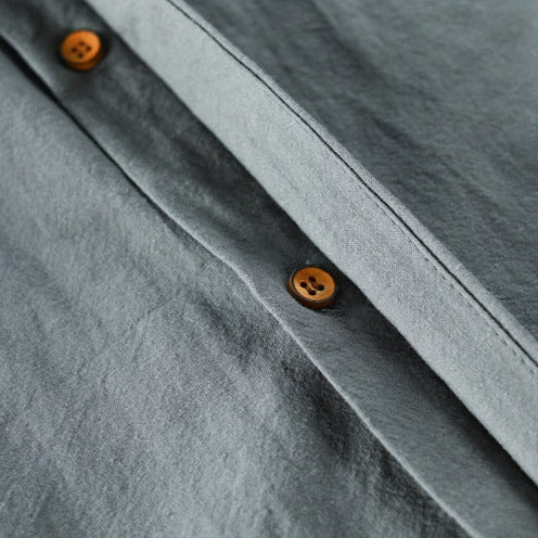Traditional Japanese Men’s Blouse - Yuki-Blue-M-State of Style