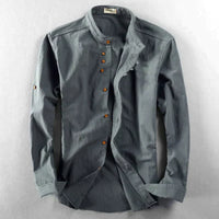 Traditional Japanese Men’s Blouse - Yuki-Grey-M-State of Style