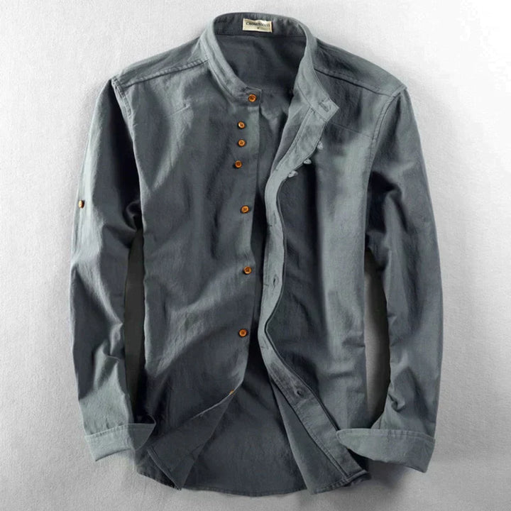 Traditional Japanese Men's Shirt - Yuki-Grey-M-State of Style